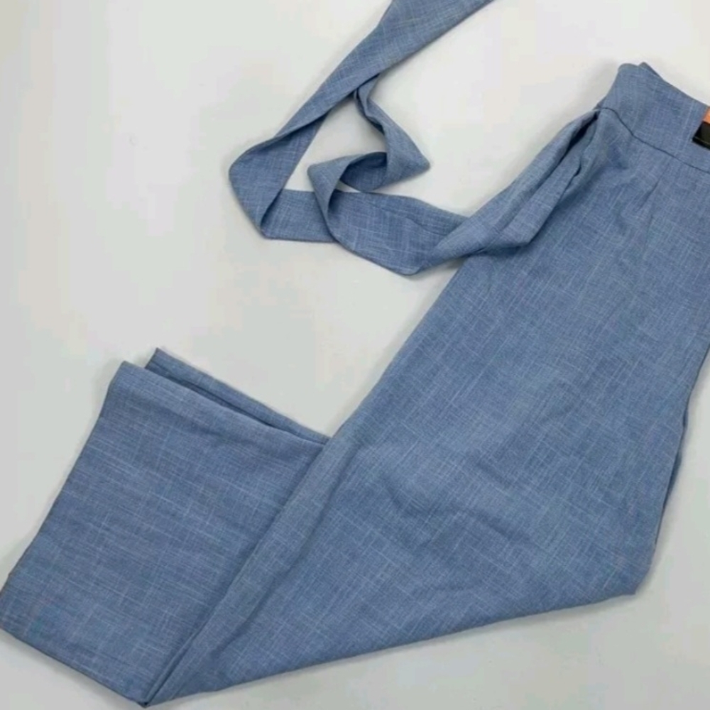 Women's Blue Pants Wide Leg